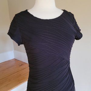 Tribal Stretchy Black Midi Bodycon Dress. Size M